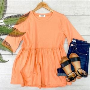 Babydoll Tunic in Peach XL